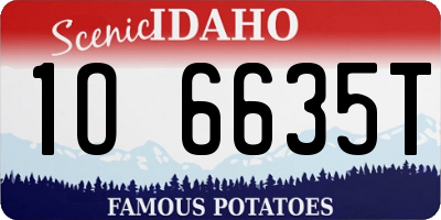 ID license plate 1O6635T