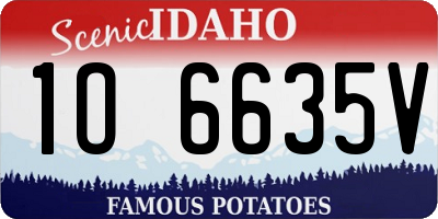 ID license plate 1O6635V