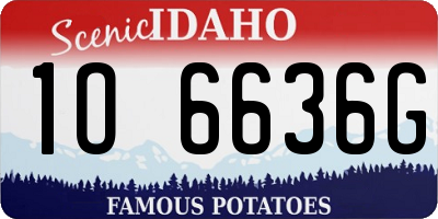 ID license plate 1O6636G