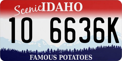 ID license plate 1O6636K