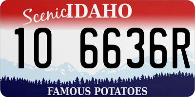 ID license plate 1O6636R