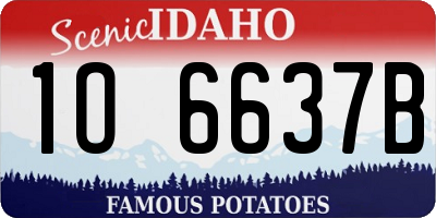 ID license plate 1O6637B