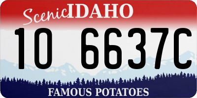 ID license plate 1O6637C