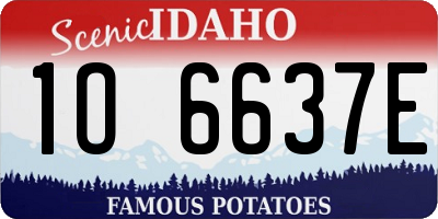ID license plate 1O6637E