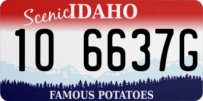 ID license plate 1O6637G