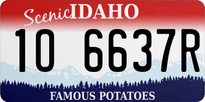 ID license plate 1O6637R