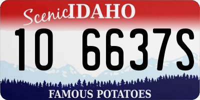 ID license plate 1O6637S