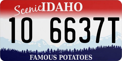 ID license plate 1O6637T
