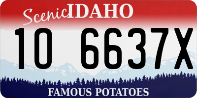 ID license plate 1O6637X