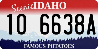 ID license plate 1O6638A