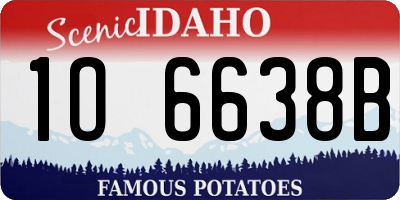 ID license plate 1O6638B
