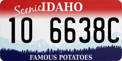 ID license plate 1O6638C