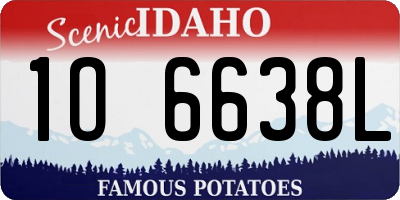 ID license plate 1O6638L