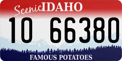 ID license plate 1O6638O