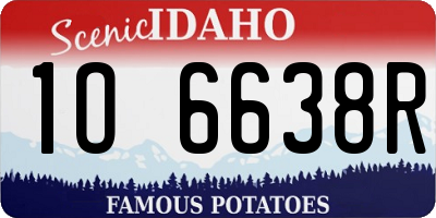 ID license plate 1O6638R