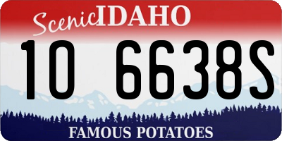 ID license plate 1O6638S