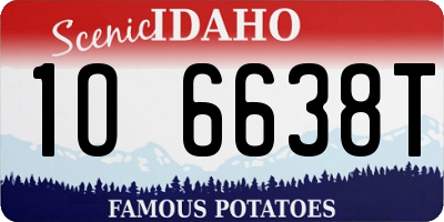 ID license plate 1O6638T