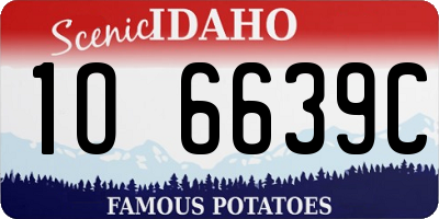 ID license plate 1O6639C