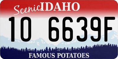 ID license plate 1O6639F