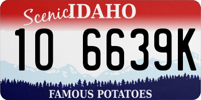 ID license plate 1O6639K