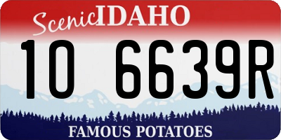 ID license plate 1O6639R