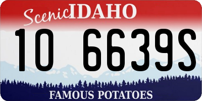 ID license plate 1O6639S