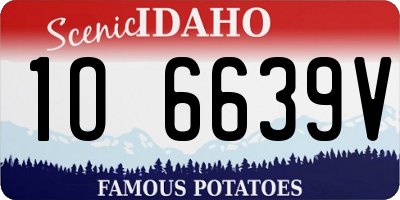 ID license plate 1O6639V