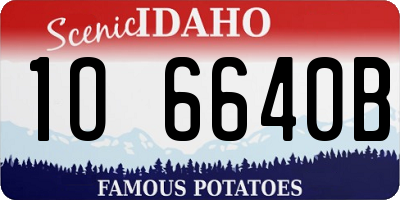 ID license plate 1O6640B
