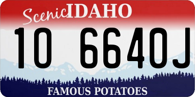ID license plate 1O6640J