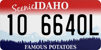 ID license plate 1O6640L