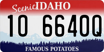 ID license plate 1O6640Q