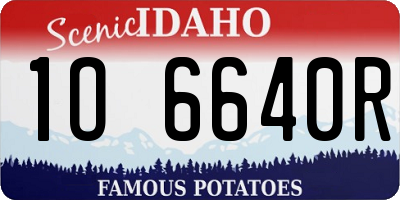 ID license plate 1O6640R