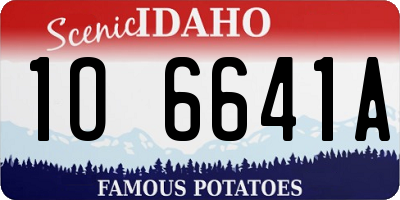 ID license plate 1O6641A