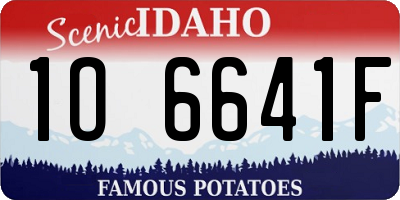 ID license plate 1O6641F