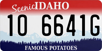 ID license plate 1O6641G