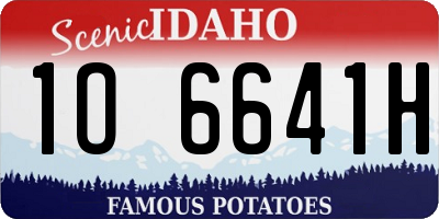 ID license plate 1O6641H