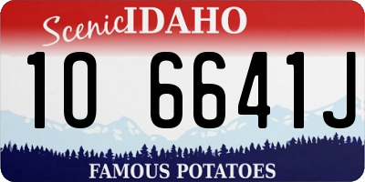 ID license plate 1O6641J