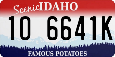 ID license plate 1O6641K