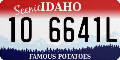 ID license plate 1O6641L