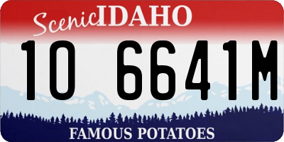 ID license plate 1O6641M