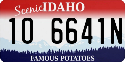 ID license plate 1O6641N