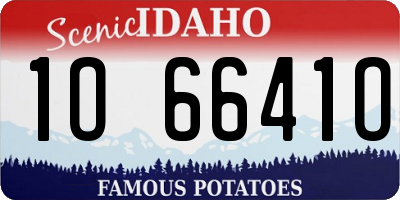ID license plate 1O6641O