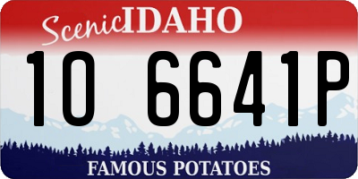 ID license plate 1O6641P