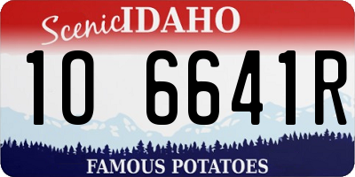 ID license plate 1O6641R
