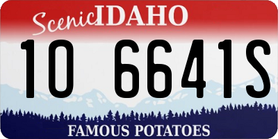 ID license plate 1O6641S