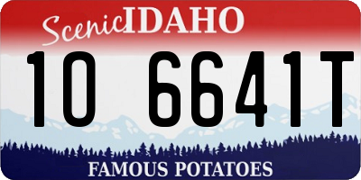 ID license plate 1O6641T