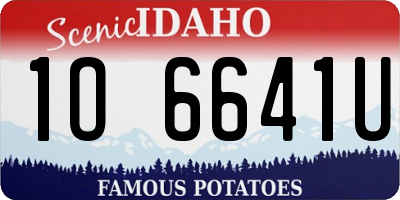 ID license plate 1O6641U