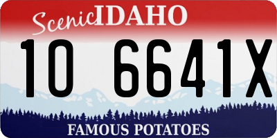 ID license plate 1O6641X