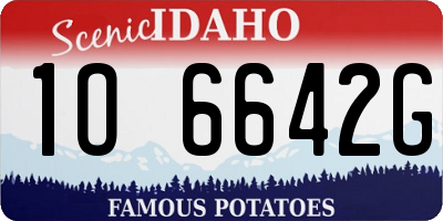 ID license plate 1O6642G