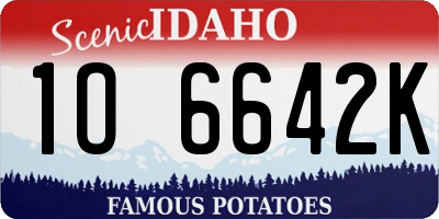 ID license plate 1O6642K